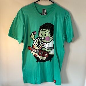 Johnny Cupcakes Texas chainsaw massacre leather face!